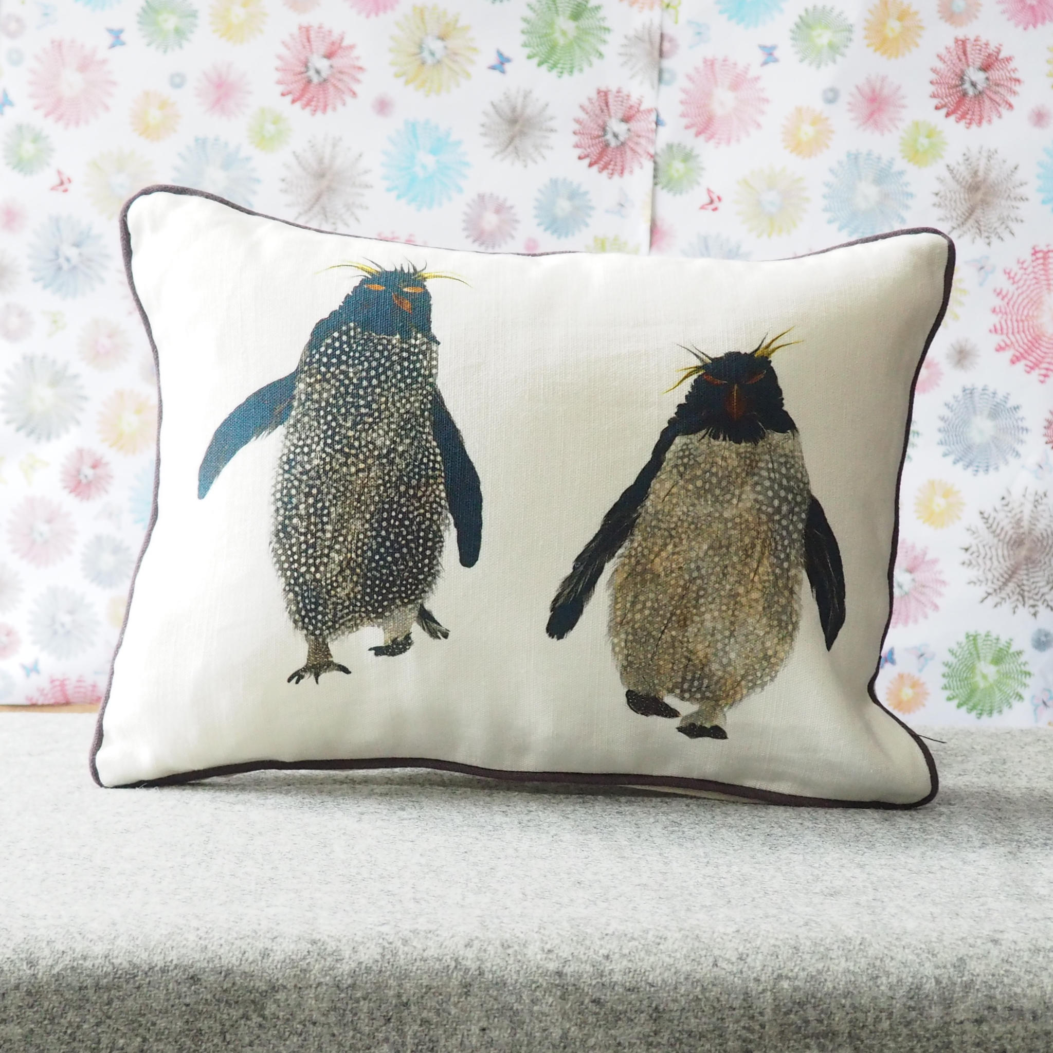 RECTANGULAR CUSHION - Rockhopper Pair (Charcoal Piping) (Avail R0F23 04/25)