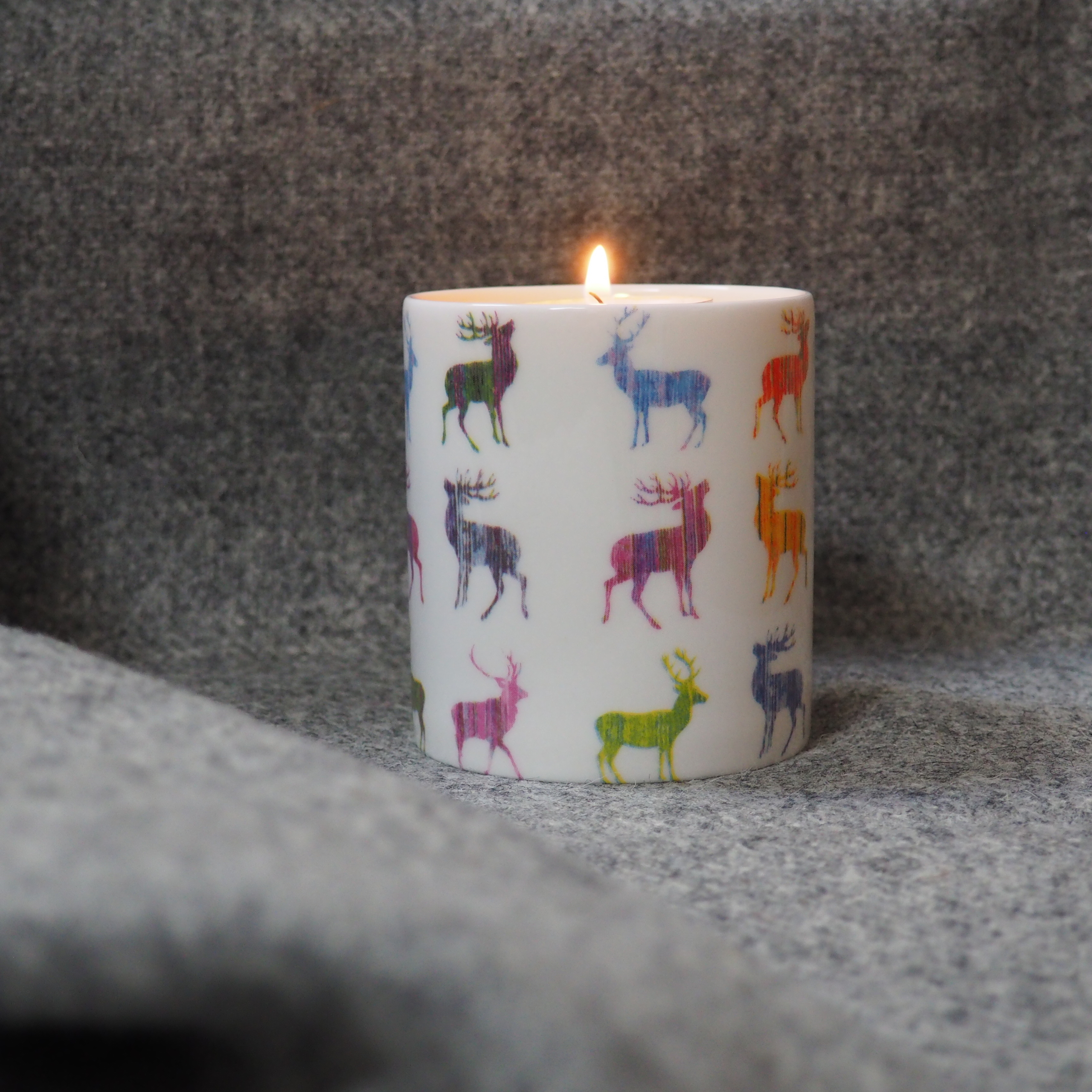 CANDLE - Multi Stag Hand-poured Ceramic Pot Candle in a gift box