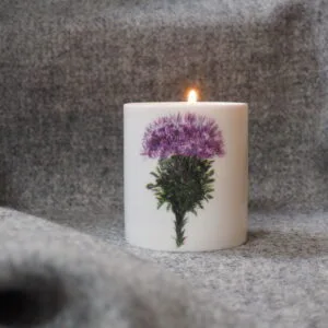 CANDLE - THISTLE - Hand-poured scented Ceramic pot Candle in a gift box