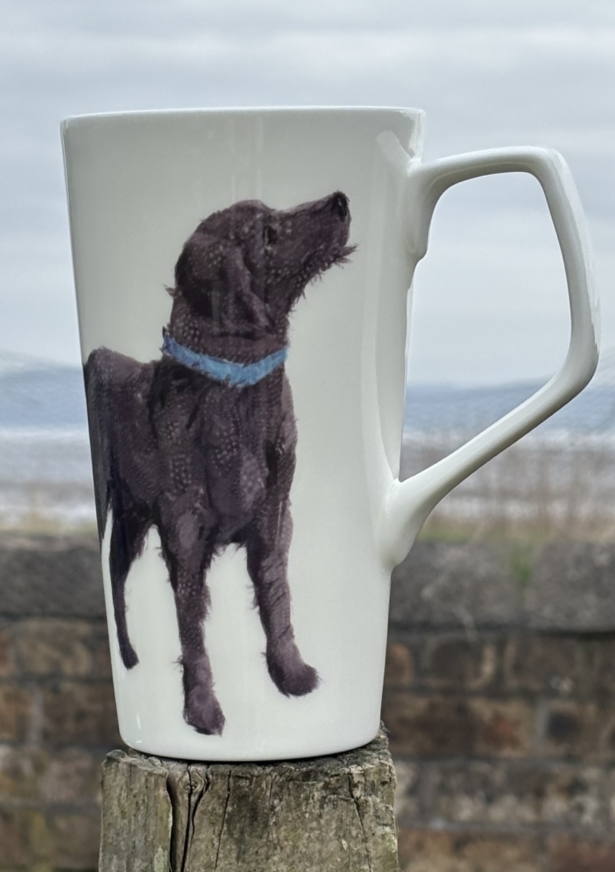 LATTE MUG - Feather Labradoodle Dog Design