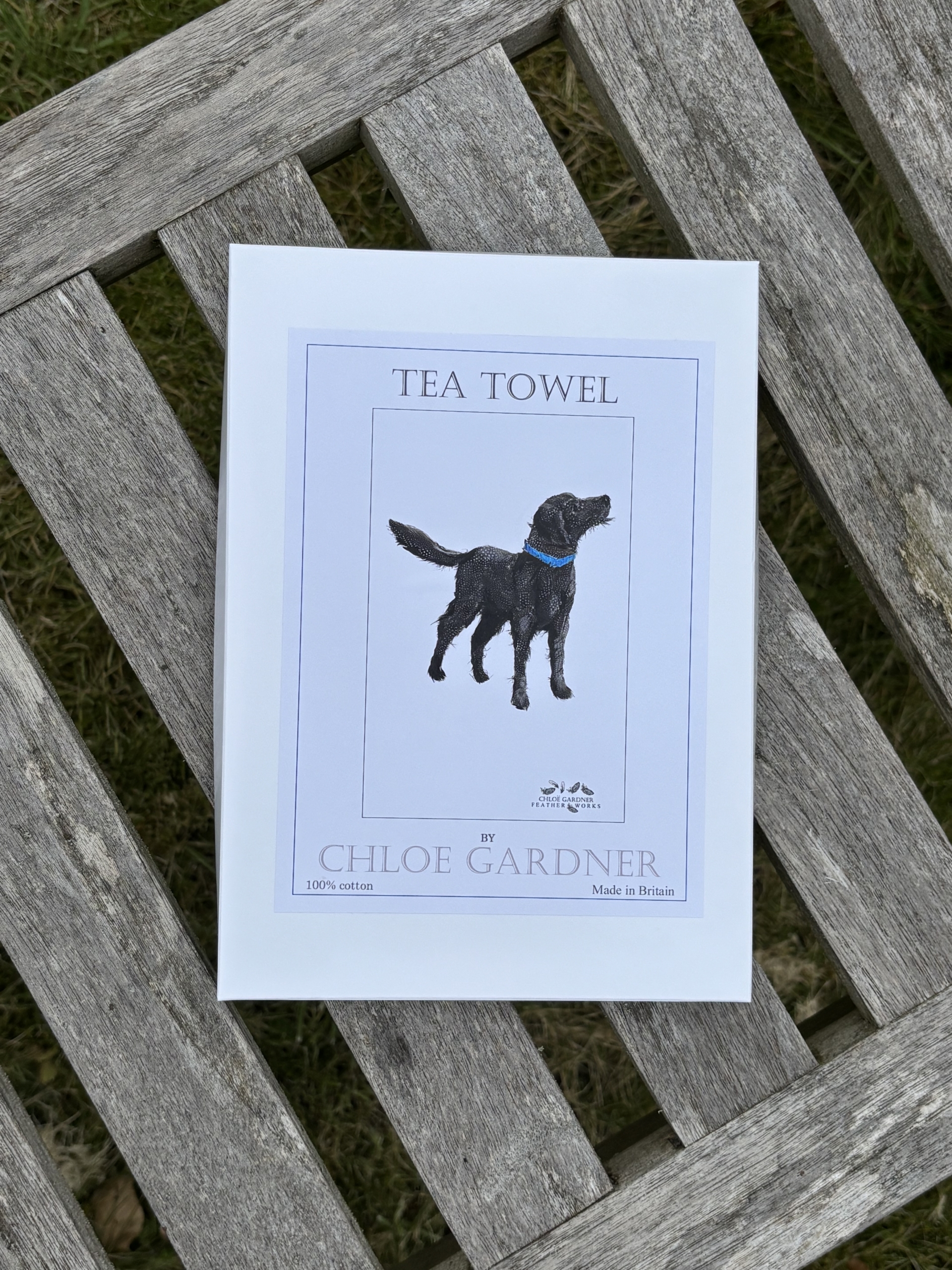 A GIFT BOXED TEA TOWEL - Scruffy Labradoodle Dog
